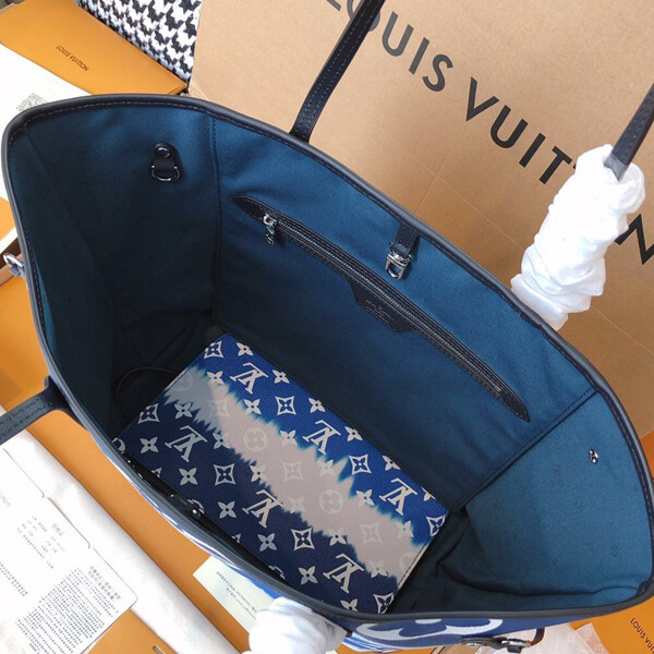 ルイヴィトン トートバッグ 偽物 20SS新作 エスカル★ネヴァーフル MM ブルー M45128